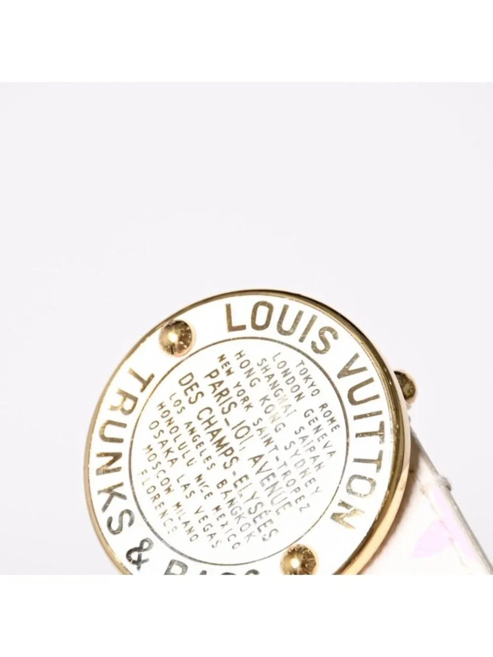 Louis Vuitton Ceinture Belt White Multicolor Gold